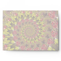 Red Yellow & Orange Bokeh Fractal Pattern Envelopes