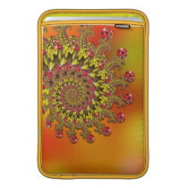 Red Yellow & Orange Bokeh Fractal Pattern Sleeve For MacBook Air