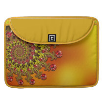 Red Yellow & Orange Bokeh Fractal Pattern Sleeve For MacBook Pro