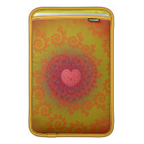 Red Yellow & Orange Heart Fractal Sleeves For MacBook Air