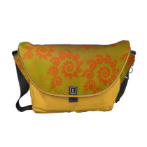 Red Yellow & Orange Heart Fractal Commuter Bags