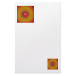 Red Yellow & Orange Heart Fractal Customized Stationery