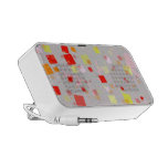 Red, Yellow, Orange, & White Confetti on Gray iPhone Speaker