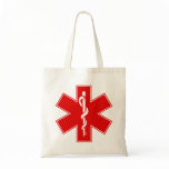 Red Yellow Orange White Nurse EMS Star of Life Tote Bags