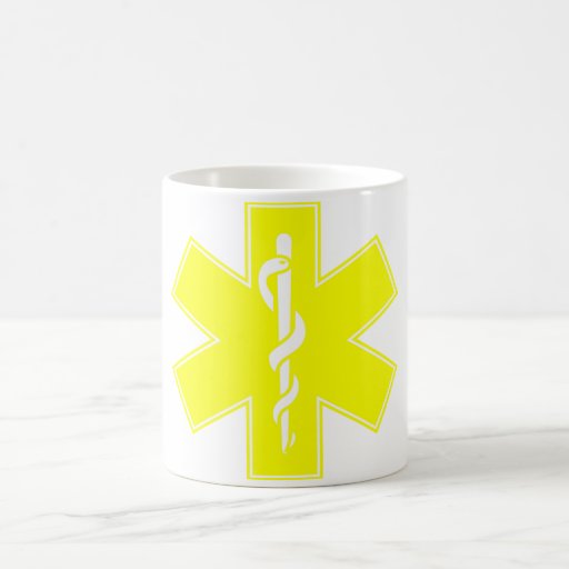 Red Yellow Orange White Nurse EMS Star of Life Coffee Mug