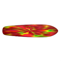 RED YELLOW PLASTIC OLD SCHOOL SKATEBOARD by FalconServices RED YELLOW PLASTIC OLD SCHOOL SKATEBOARD