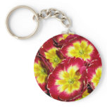 Red Yellow Primrose Keychain