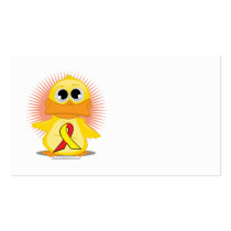 Red & Yellow Ribbon Duck Business Cards