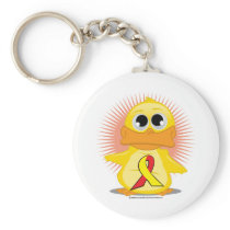 Red & Yellow Ribbon Duck Key Chains