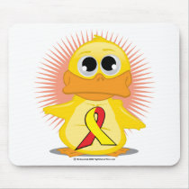 Red & Yellow Ribbon Duck Mouse Pad