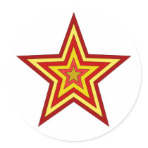 Red Yellow Star stickers by stikstikly Red Yellow Star stickers