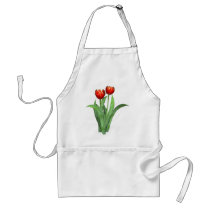 red & yellow tulips aprons