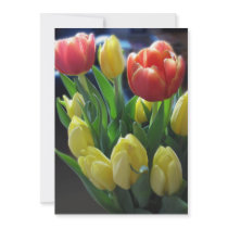 Red & Yellow Tulips Invitation Cards