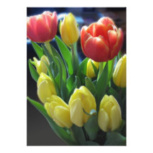 Red & Yellow Tulips Invitation Cards