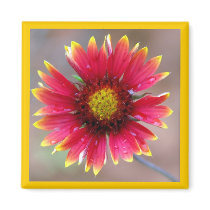 Red & Yellow Wildflower Magnet