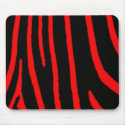 Red Zebra Print mousepads