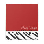Red Zebra Print Scratch Pad