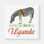 Red Zebra Series Fridge Magnet