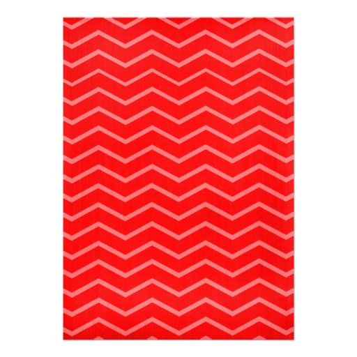 Red Zigzag Wedding Invitations