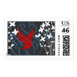 Redbird and Bluets Stamp