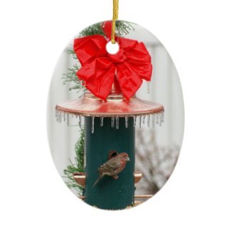 Redbird in Winter ornament