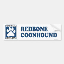 REDBONE COONHOUND_Blue Bumper Sticker
