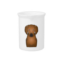 Redbone Coonhound Cartoon Drink Pitcher