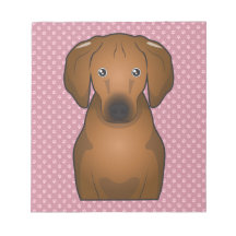 Redbone Coonhound Cartoon Memo Note Pads