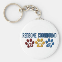 REDBONE COONHOUND Dad Paw Print 1 Keychain