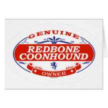 REDBONE COONHOUND_ GREETING CARD