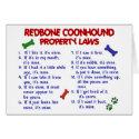 REDBONE COONHOUND Property Laws 2 cards
