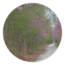 Redbud Trail Distressed Round Stickers