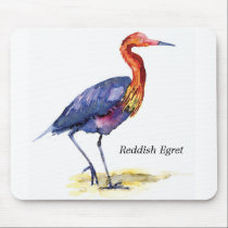 Reddish Egret mouse pad mousepads