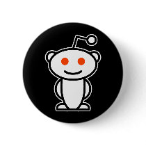 Reddit Alien Pinback Button