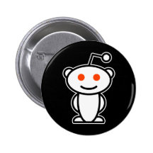 Reddit Alien Pinback Button