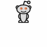 Reddit logo embroidered shirt
