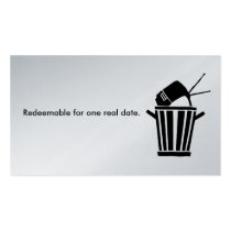 Redeemable for one real date. business cards by thinkingrags Redeemable for one real date. business cards