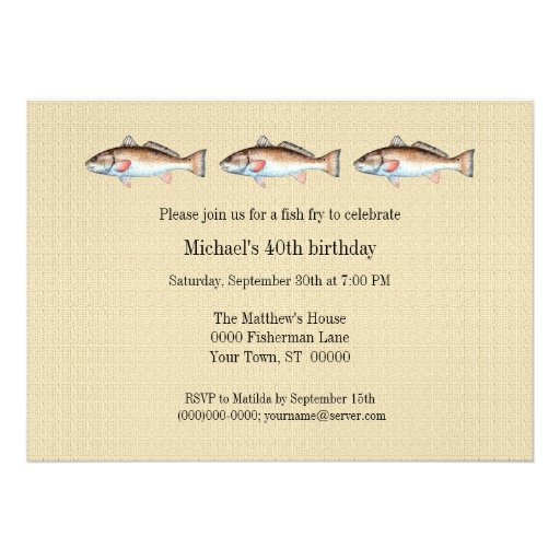Redfish Event Party Invitations