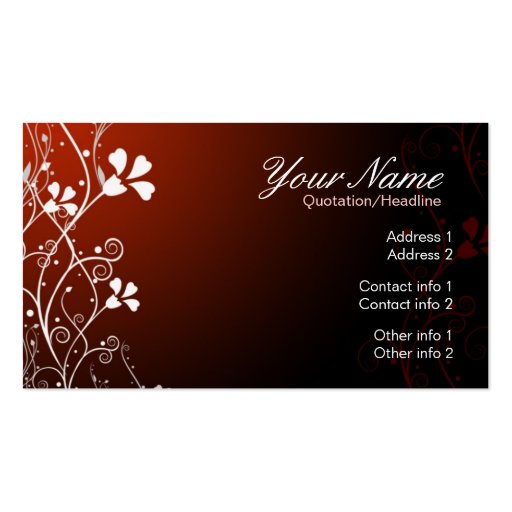 RedFlorali Business Card (front side)