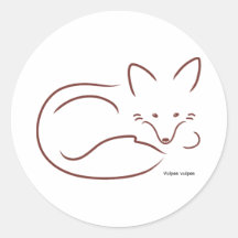RedFox - Customized Round Sticker