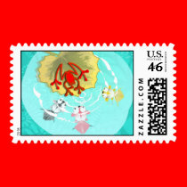 RedFrog with three kois postage