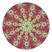 Redgreen Star Round Sticker