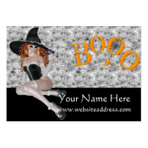 RedHaired Sexy Witch Boo Business Cards business cards