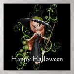 Redhaired Witch with Green Vines Poster Print posters