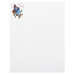Redhead 3D Pixie - Purple & Blue Customized Letterhead