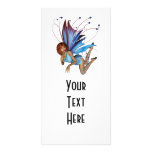 Redhead 3D Pixie - Purple & Blue Custom Photo Card