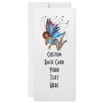 Redhead 3D Pixie - Purple & Blue Personalized Rack Card