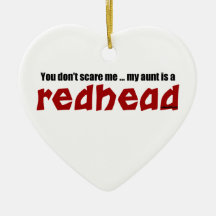Redhead Aunt Christmas Tree Ornament