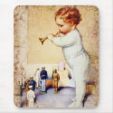 Redhead Baby Boy Blowing Horn to Soldiers mousepads by beverlytazangel Redhead Baby Boy Blowing Horn to Soldiers mousepads