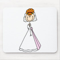 Redhead Bride Mousepad by stick_figures Redhead Bride Mousepad